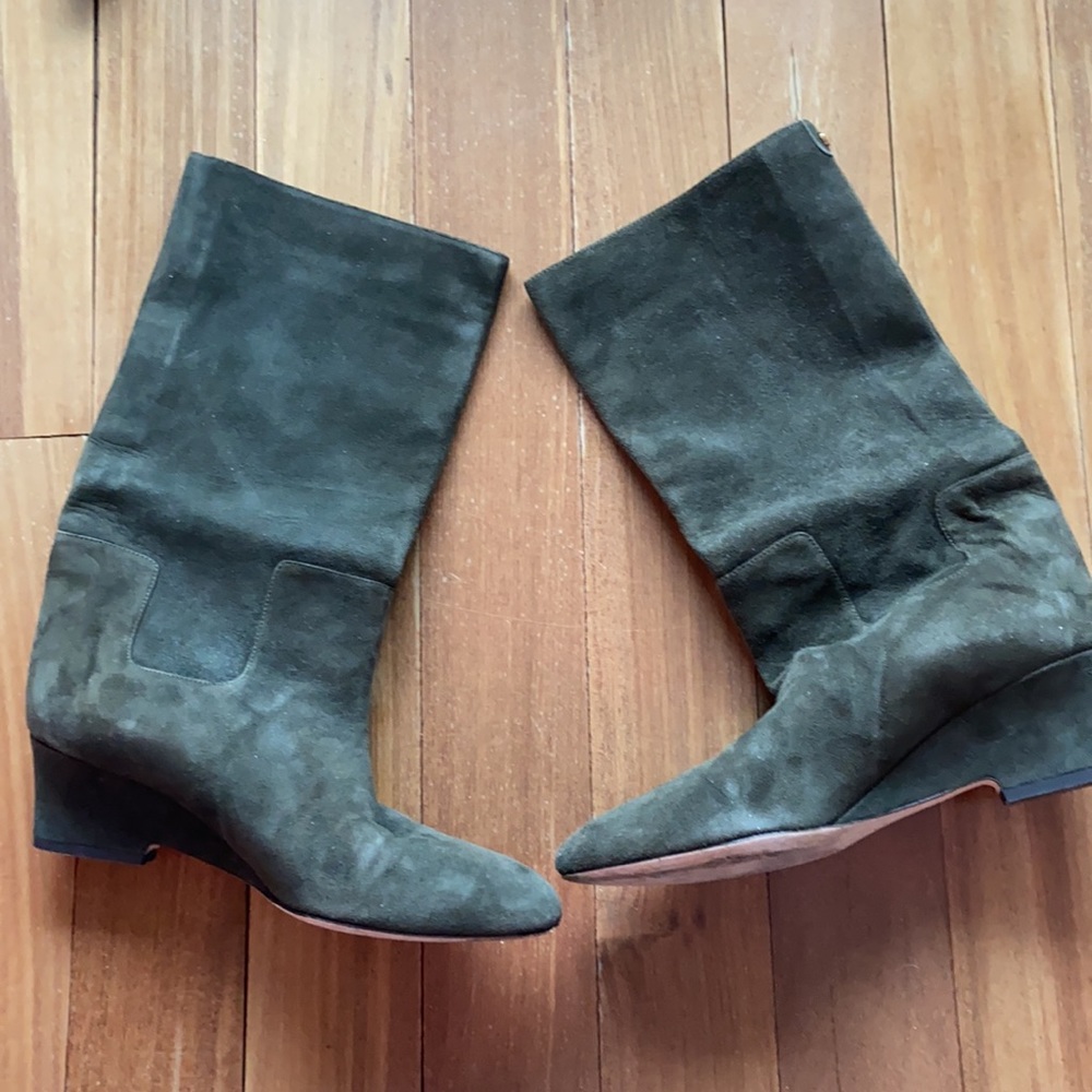 Jimmy Choo Olive Green Suede boots